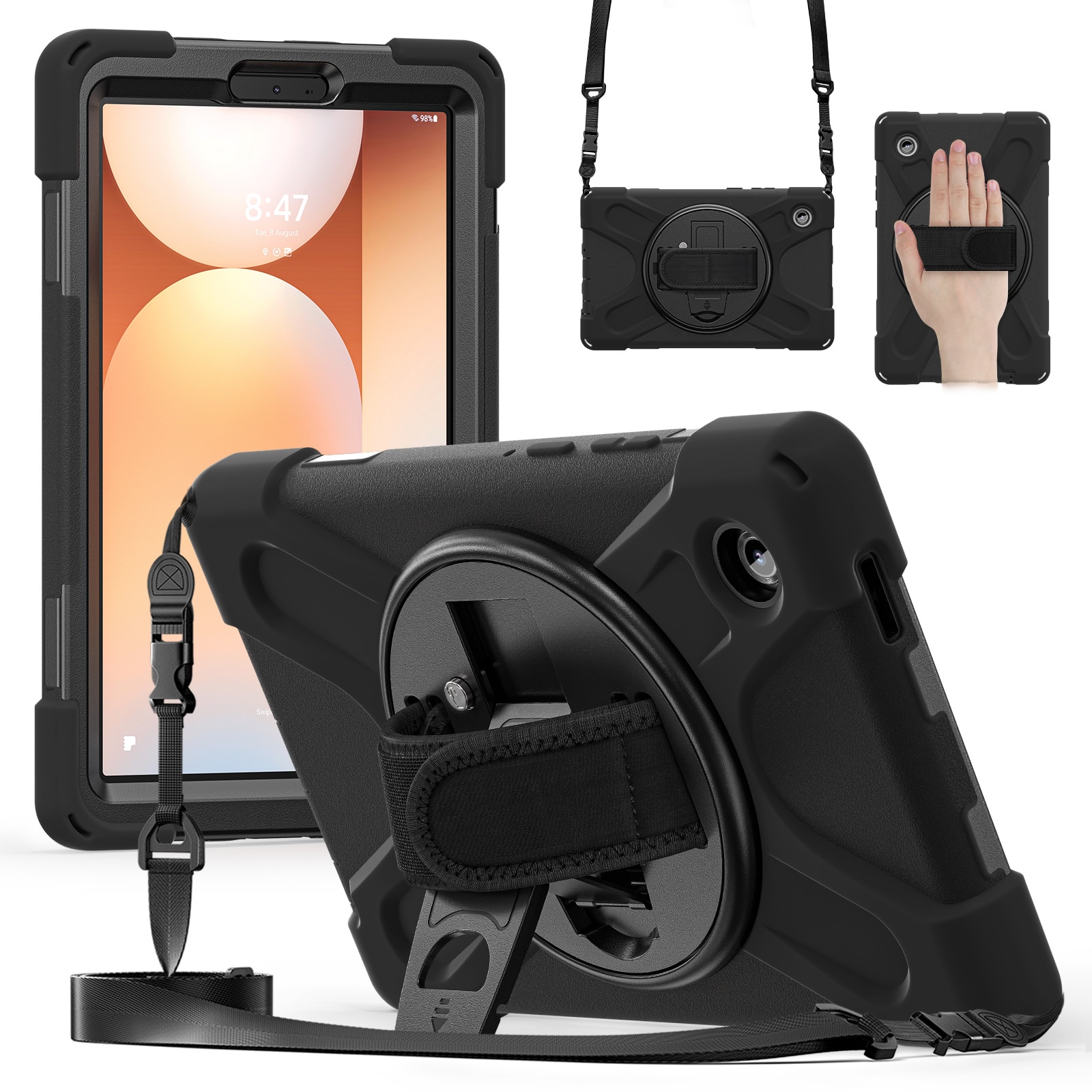 Stødsikker Hybridcover Samsung Galaxy Tab A11 Plus sort