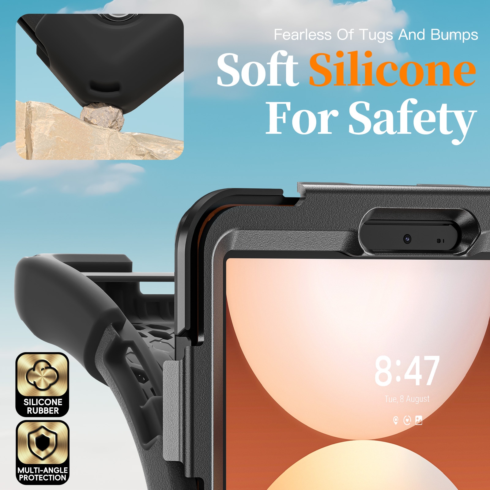Stødsikker Hybridcover Samsung Galaxy Tab A11 Plus sort