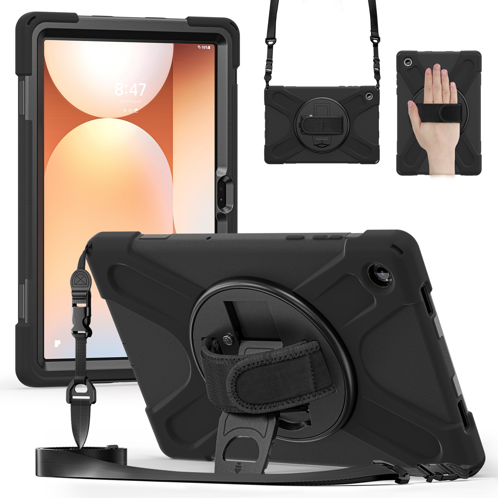 Stødsikker Hybridcover Samsung Galaxy Tab A11 Plus sort