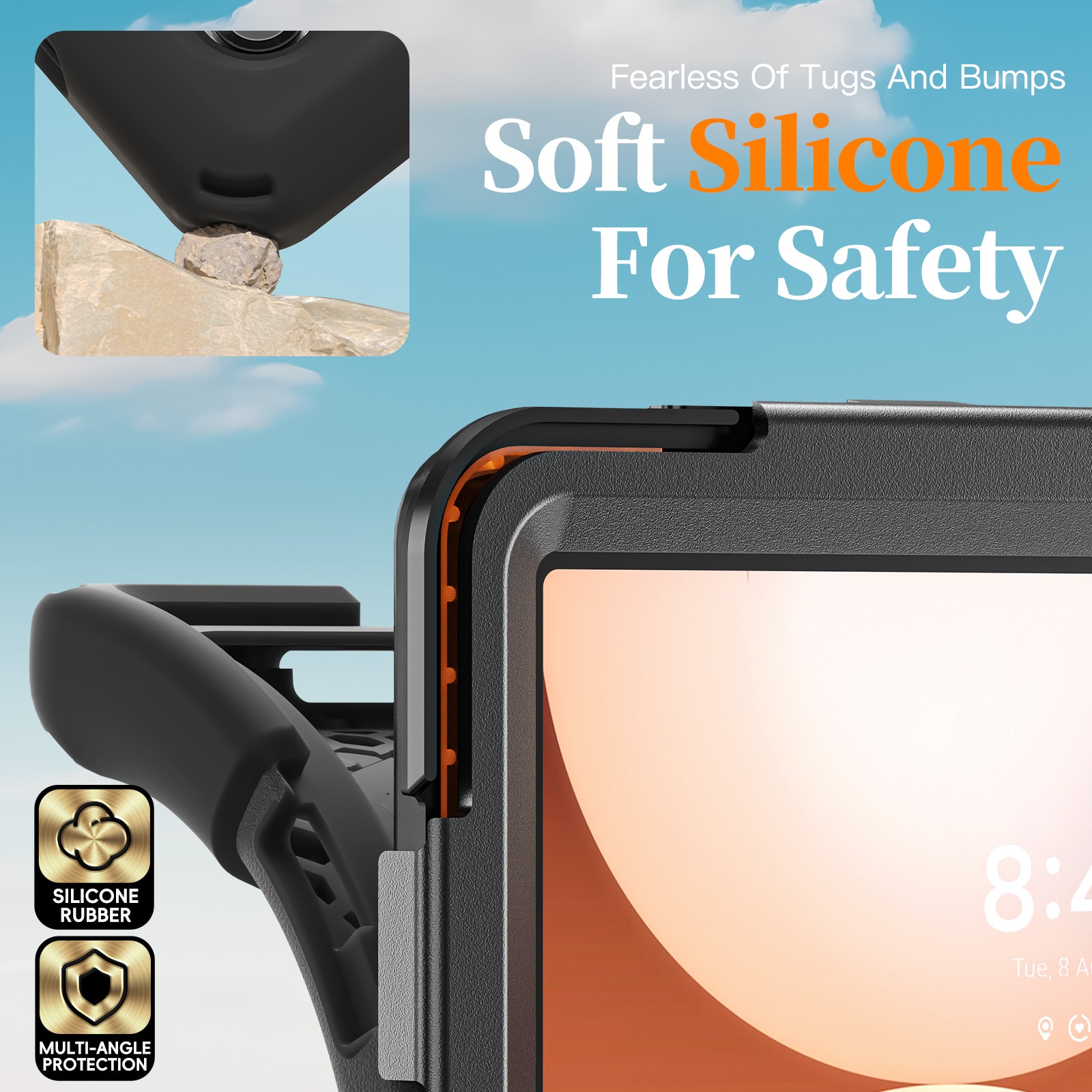 Stødsikker Hybridcover Samsung Galaxy Tab A11 Plus sort