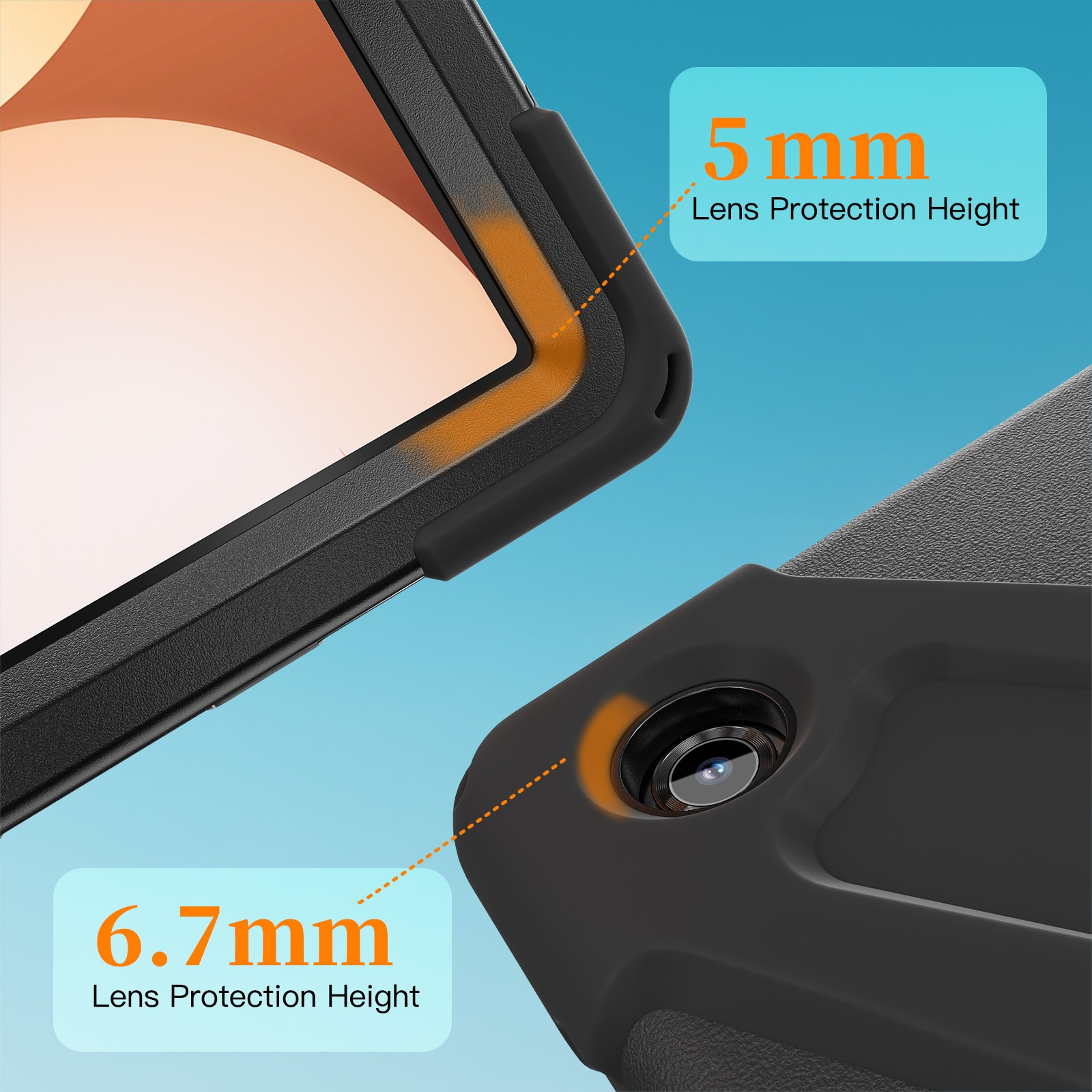 Stødsikker Hybridcover Samsung Galaxy Tab A11 Plus sort
