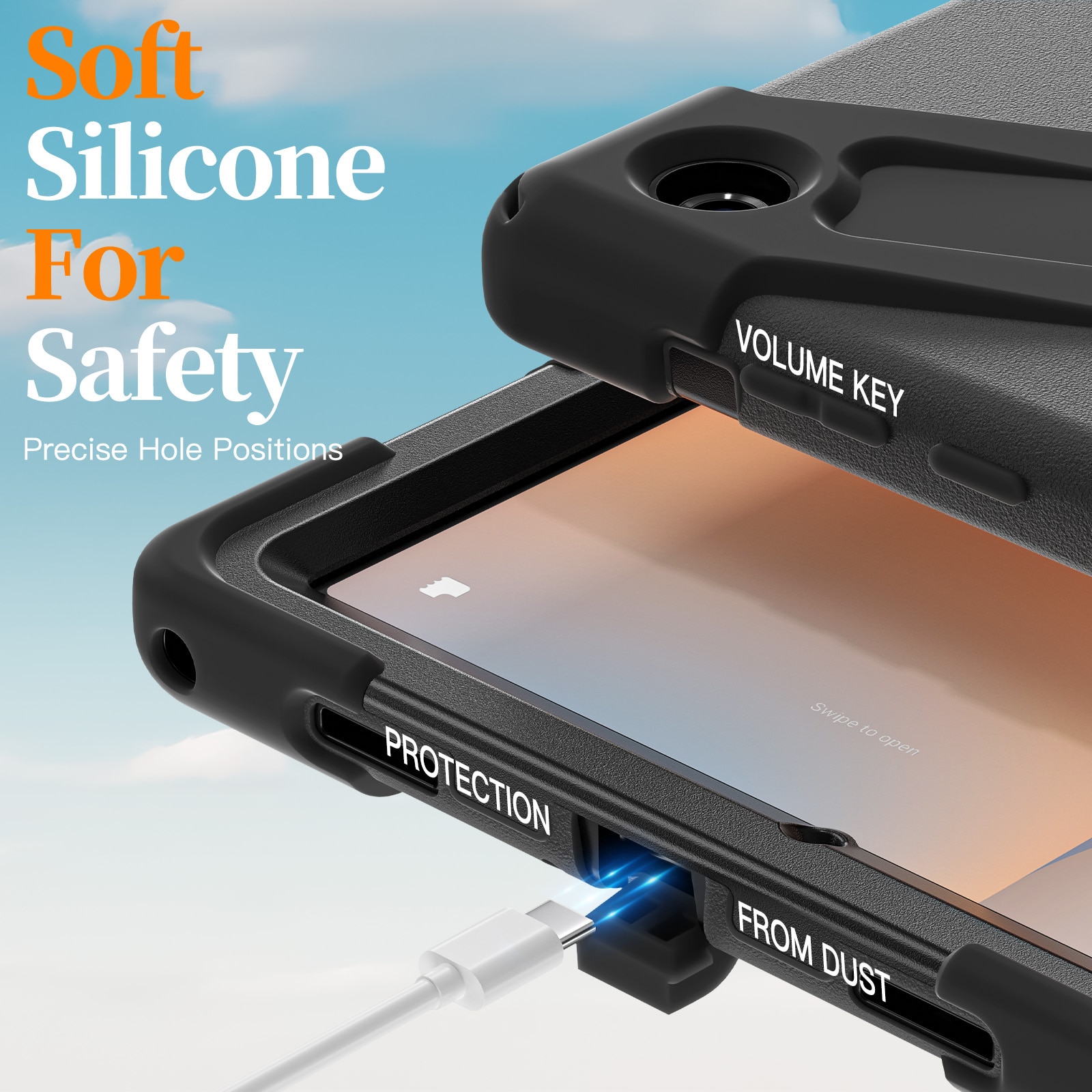 Stødsikker Hybridcover Samsung Galaxy Tab A11 Plus sort