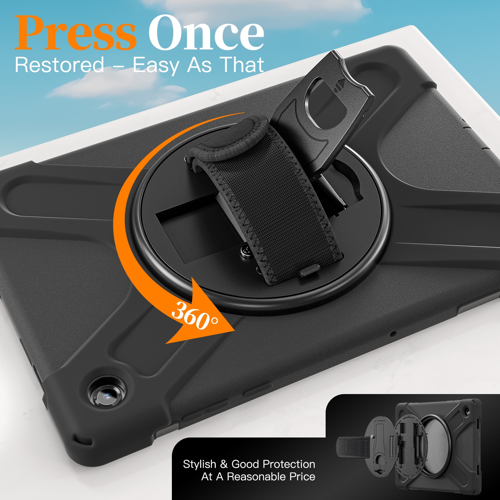 Stødsikker Hybridcover Samsung Galaxy Tab A11 Plus sort