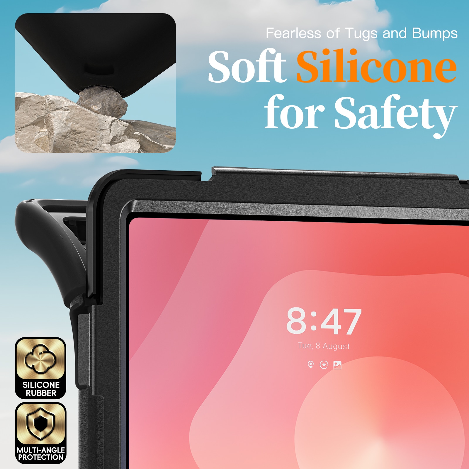 Stødsikker Hybridcover Samsung Galaxy Tab S11 Ultra sort