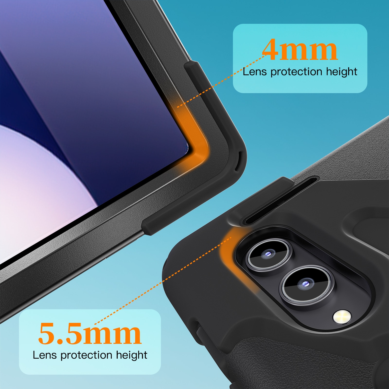 Stødsikker Hybridcover Samsung Galaxy Tab S11 Ultra sort