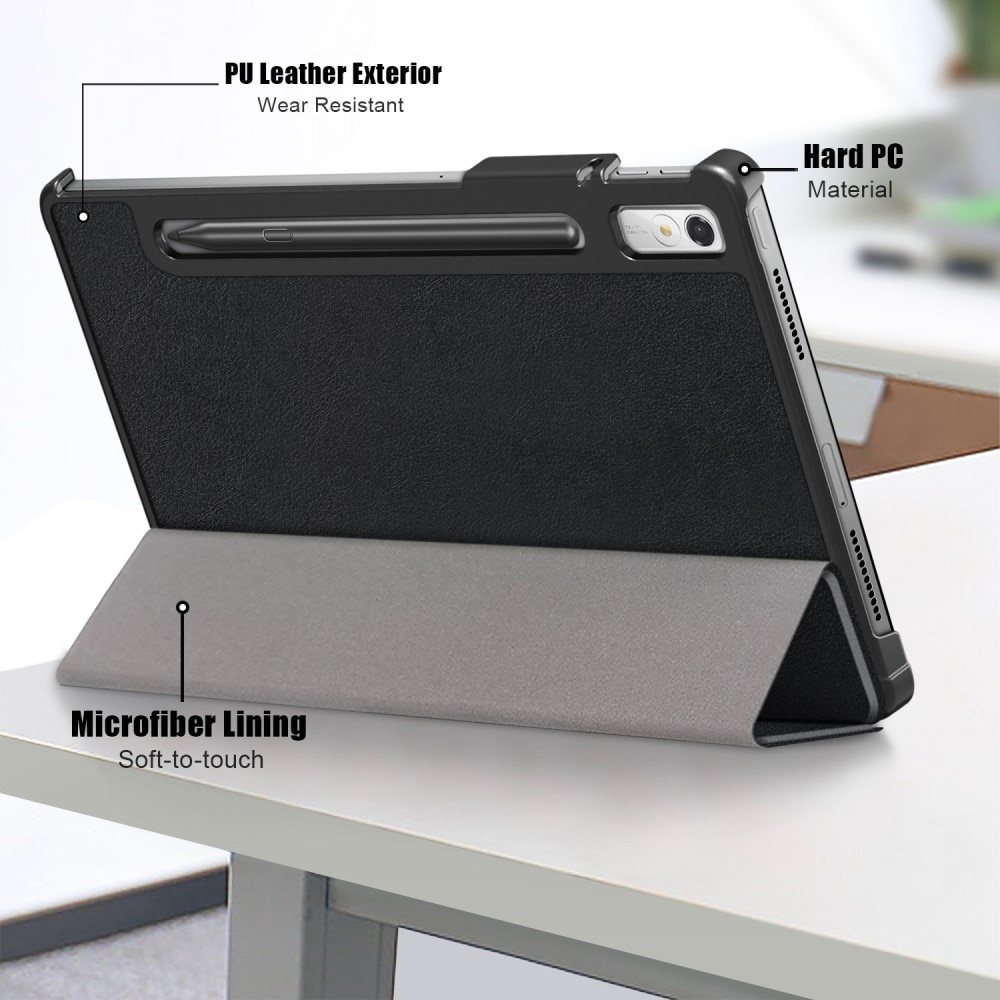 Lenovo Tab P11 Pro (2nd gen) Etui Tri-fold med Pencil-holder sort