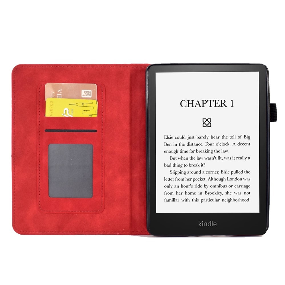 Etui Kortholder Amazon Kindle Paperwhite 6,8" (2021) rød