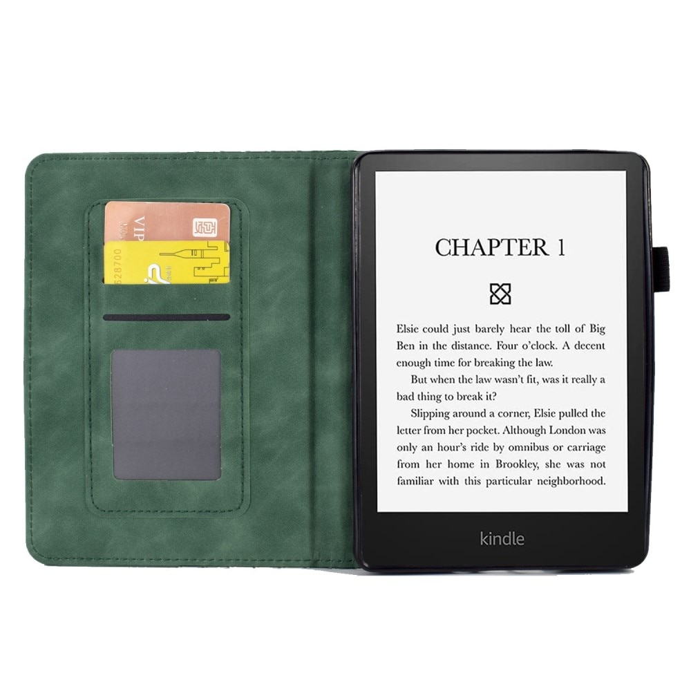 Etui Kortholder Amazon Kindle Paperwhite 6,8" (2021) grøn