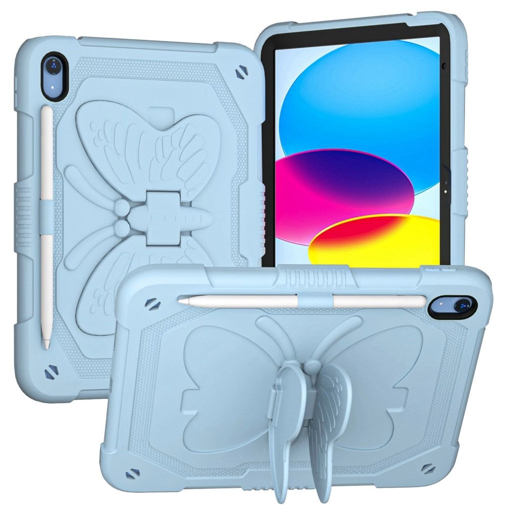 Hybridcover sommerfugl iPad 10.9 10th Gen (2022) blå