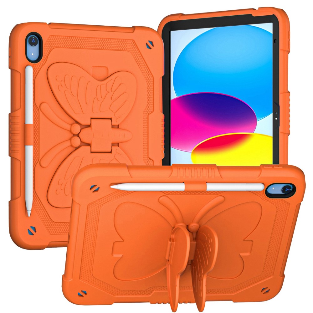 Hybridcover sommerfugl iPad 10.9 10th Gen (2022) orange