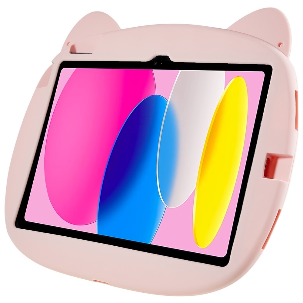 iPad 10.9 10th Gen (2022) Børne cover Silikone svin lyserød