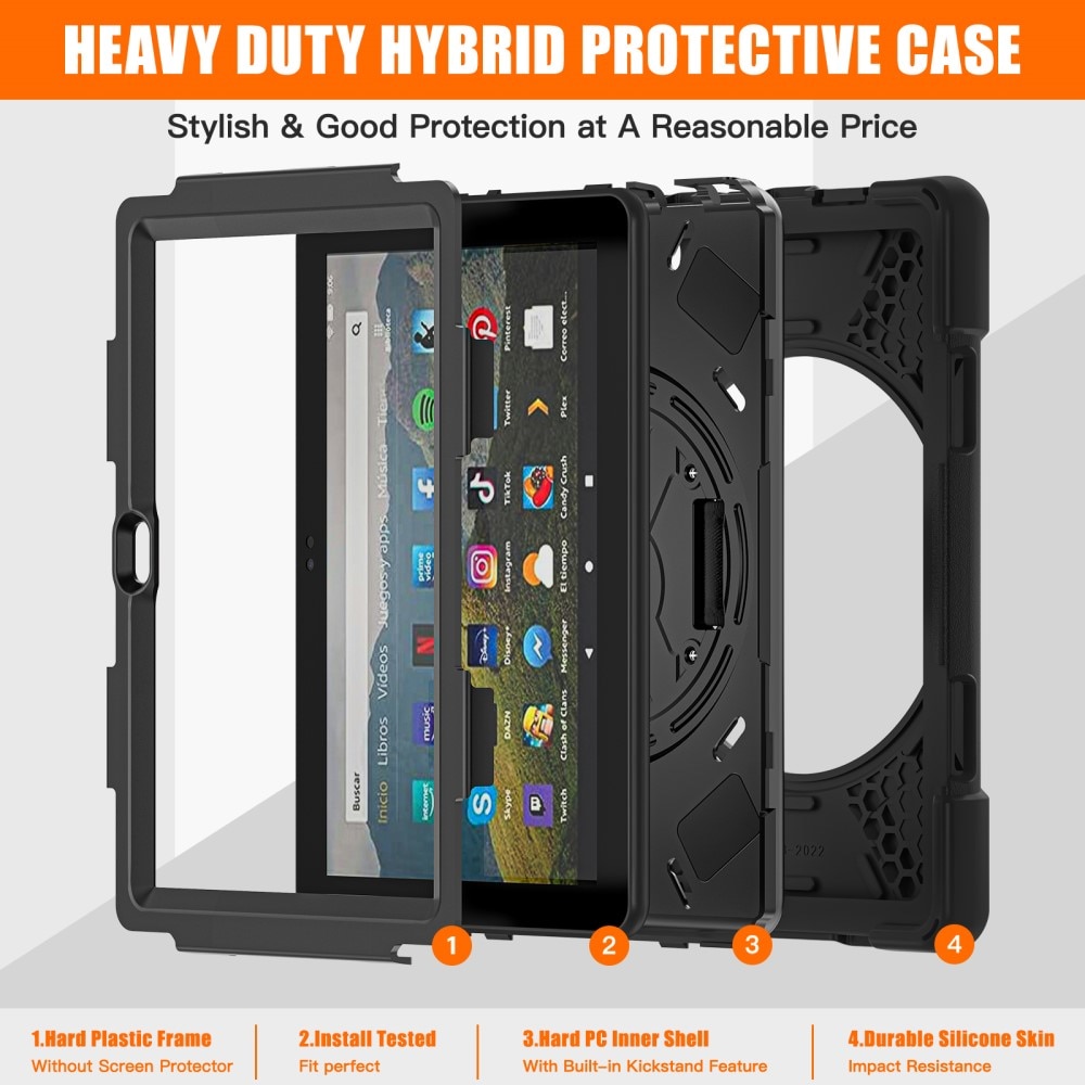 Stødsikker Hybridcover Amazon Fire HD 8 sort