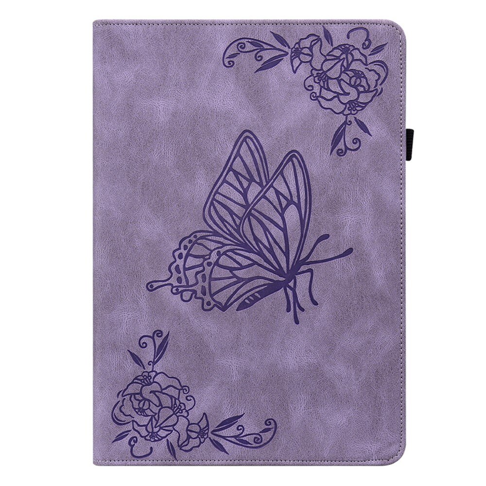 Læderetui Sommerfugle Lenovo Tab M9 Lilla