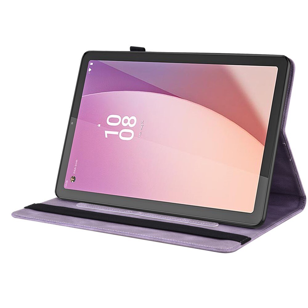 Læderetui Sommerfugle Lenovo Tab M9 Lilla