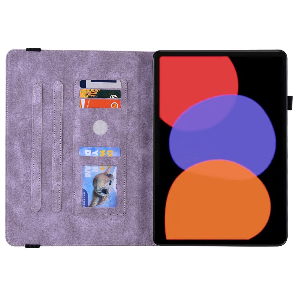 Læderetui Sommerfugle Xiaomi Pad 6 Pro lila