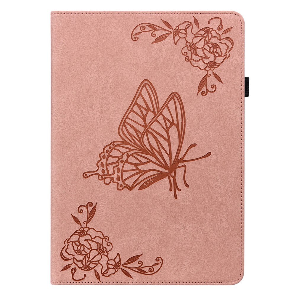 Læderetui Sommerfugle Xiaomi Pad 6 Lyserød