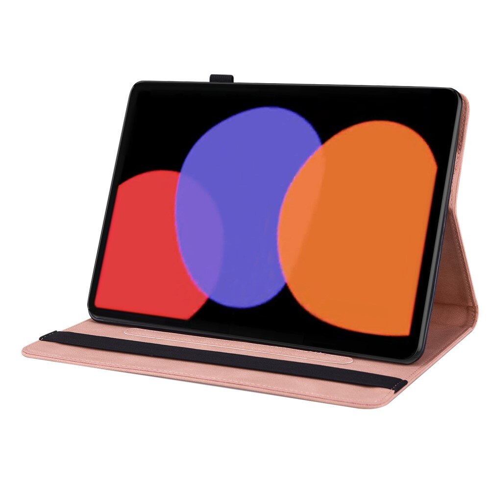 Læderetui Sommerfugle Xiaomi Pad 6 Lyserød