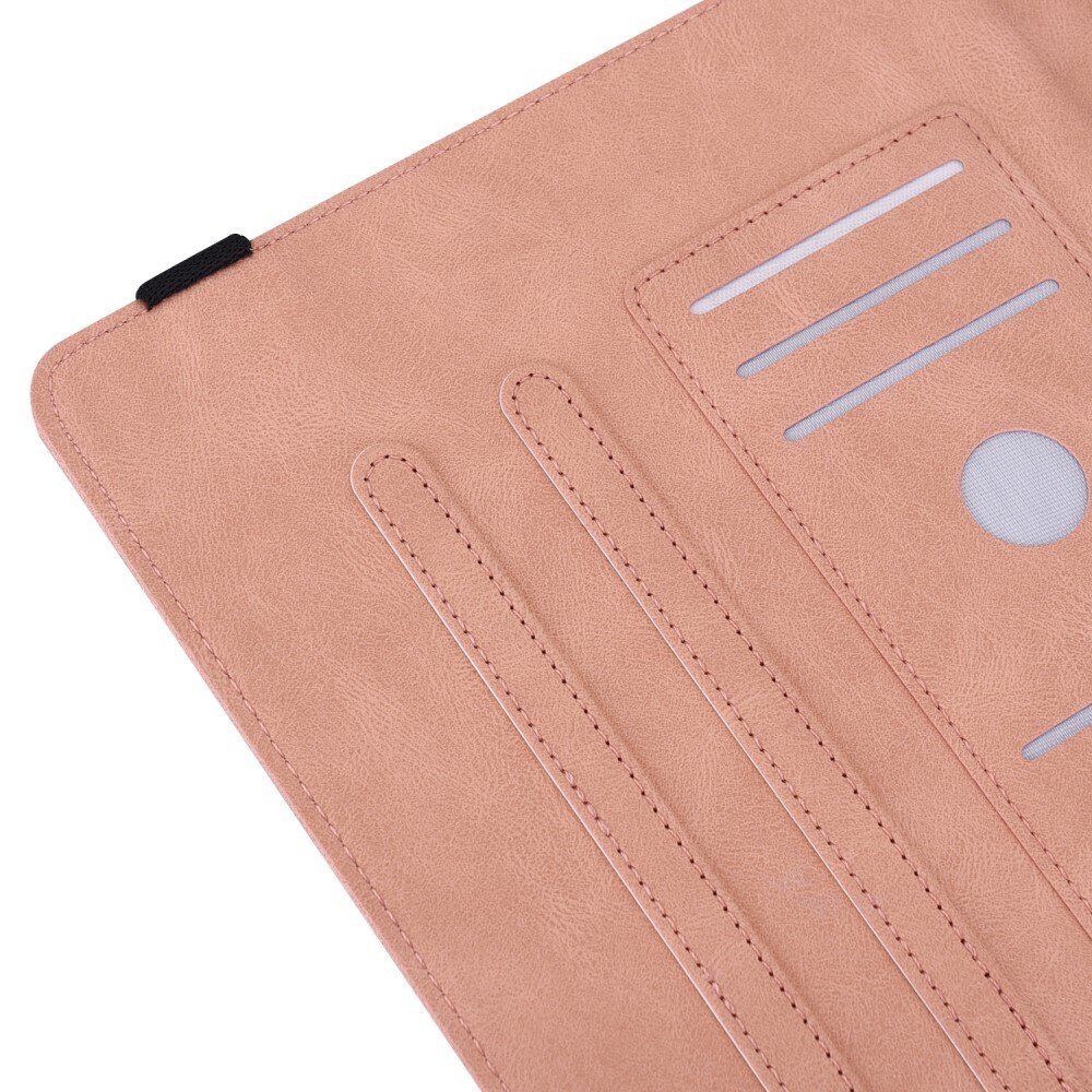 Læderetui Sommerfugle Xiaomi Pad 6 Lyserød