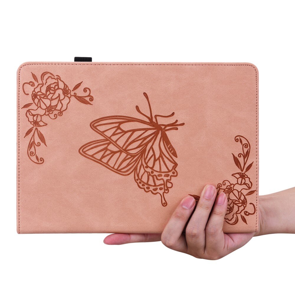 Læderetui Sommerfugle Xiaomi Pad 6 Lyserød