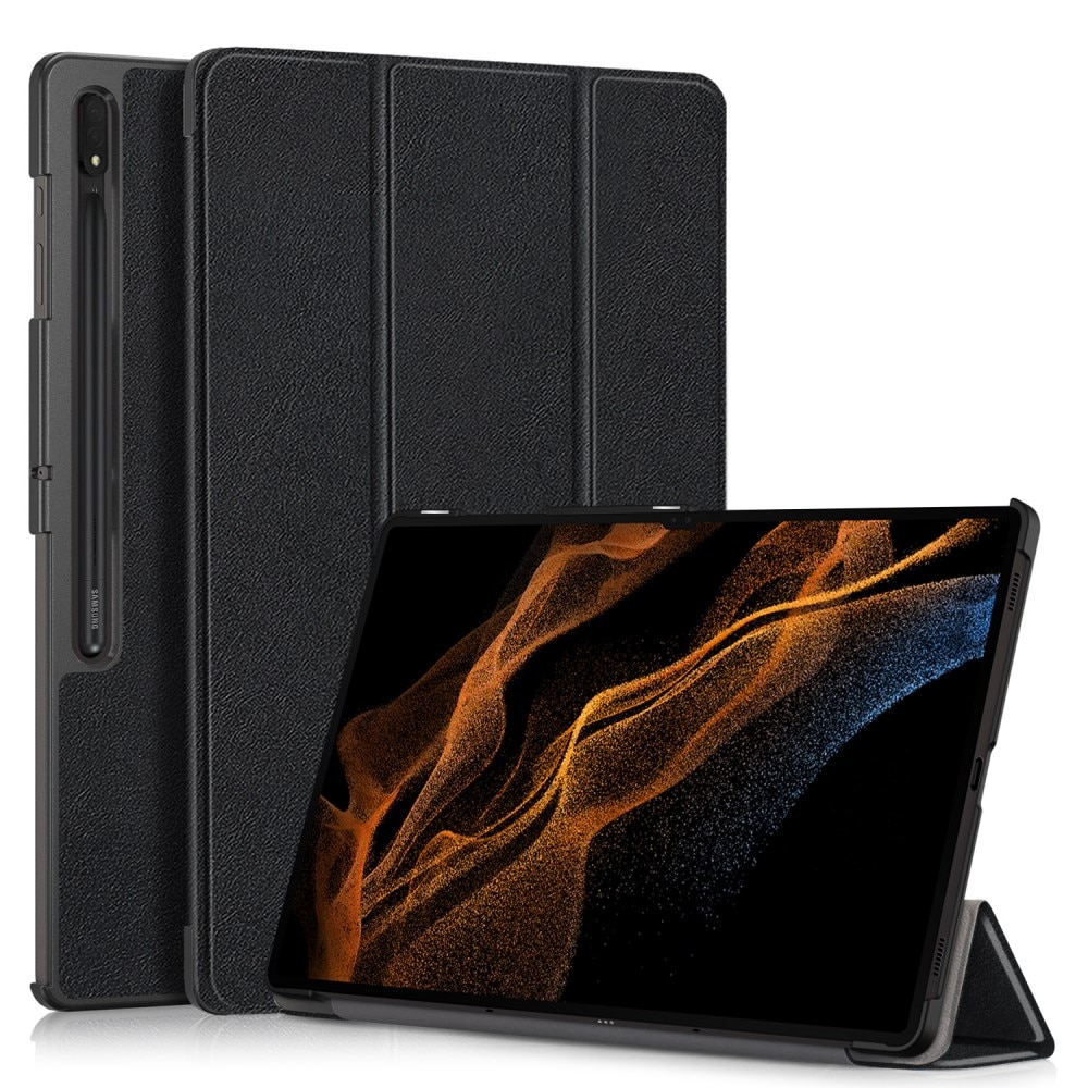 Samsung Galaxy Tab S9 Ultra Etui Tri-fold sort