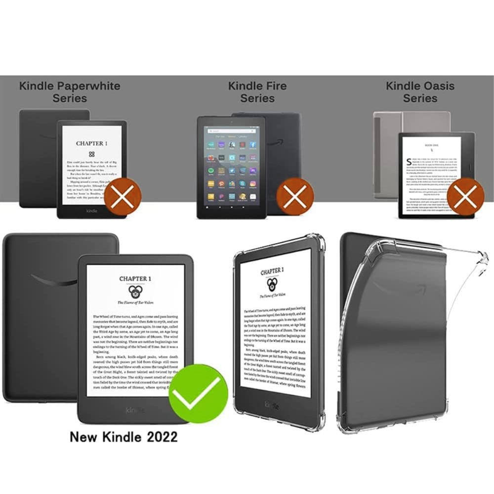 Cover Amazon Kindle 6" (2022) gennemsigtig