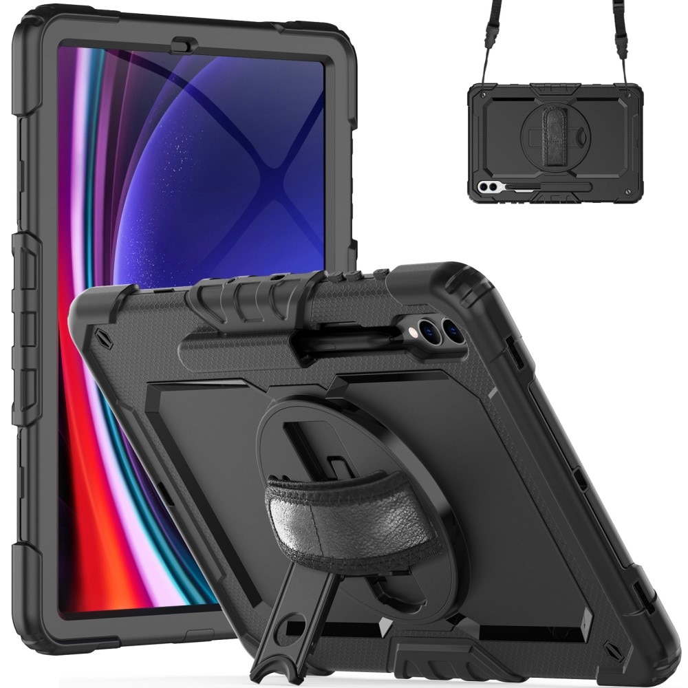 Stødsikker Full Protection Hybridcover Samsung Galaxy Tab S9 Plus sort