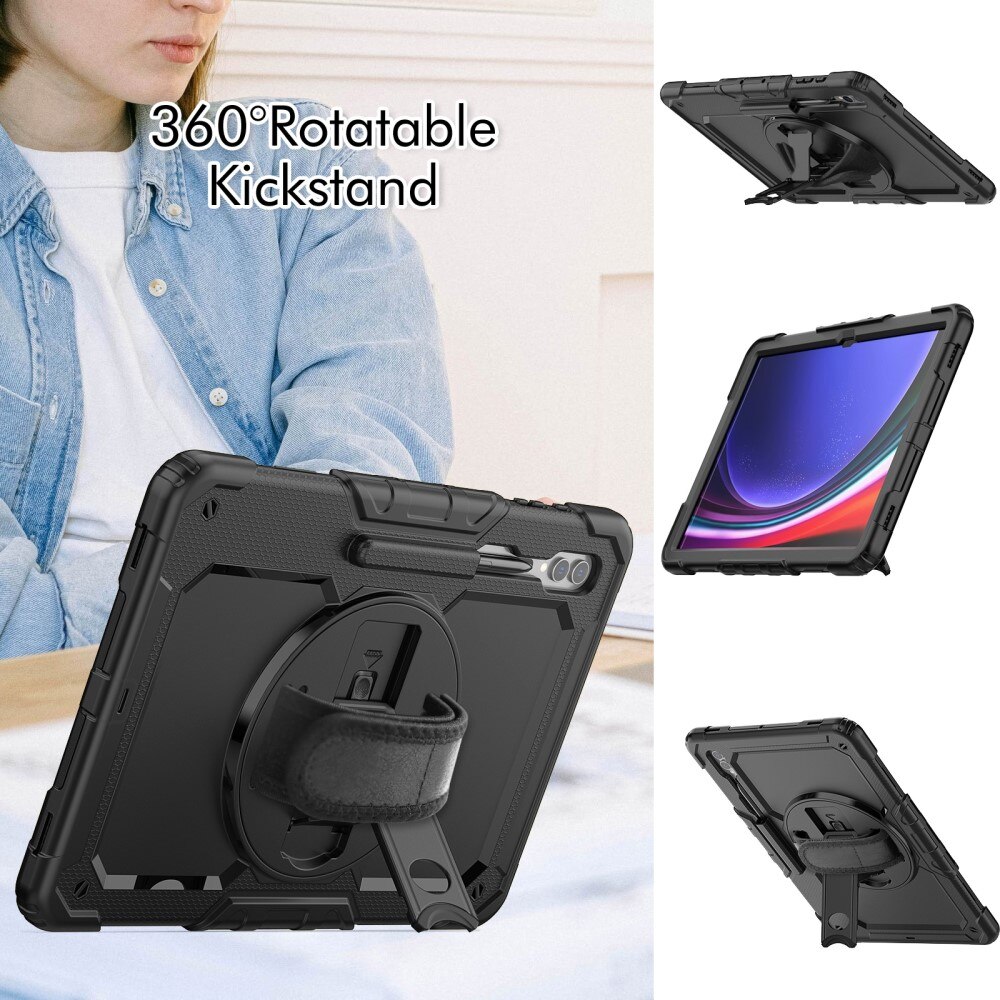 Stødsikker Full Protection Hybridcover Samsung Galaxy Tab S9 Ultra sort