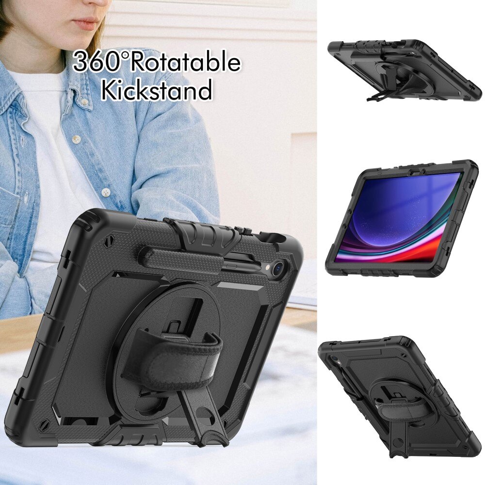 Stødsikker Full Protection Hybridcover Samsung Galaxy Tab S9 sort