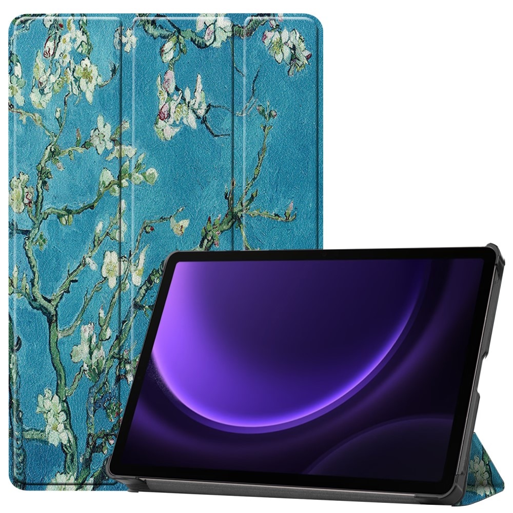 Etui Tri-fold Samsung Galaxy Tab S9 FE - Kirsebærblomster