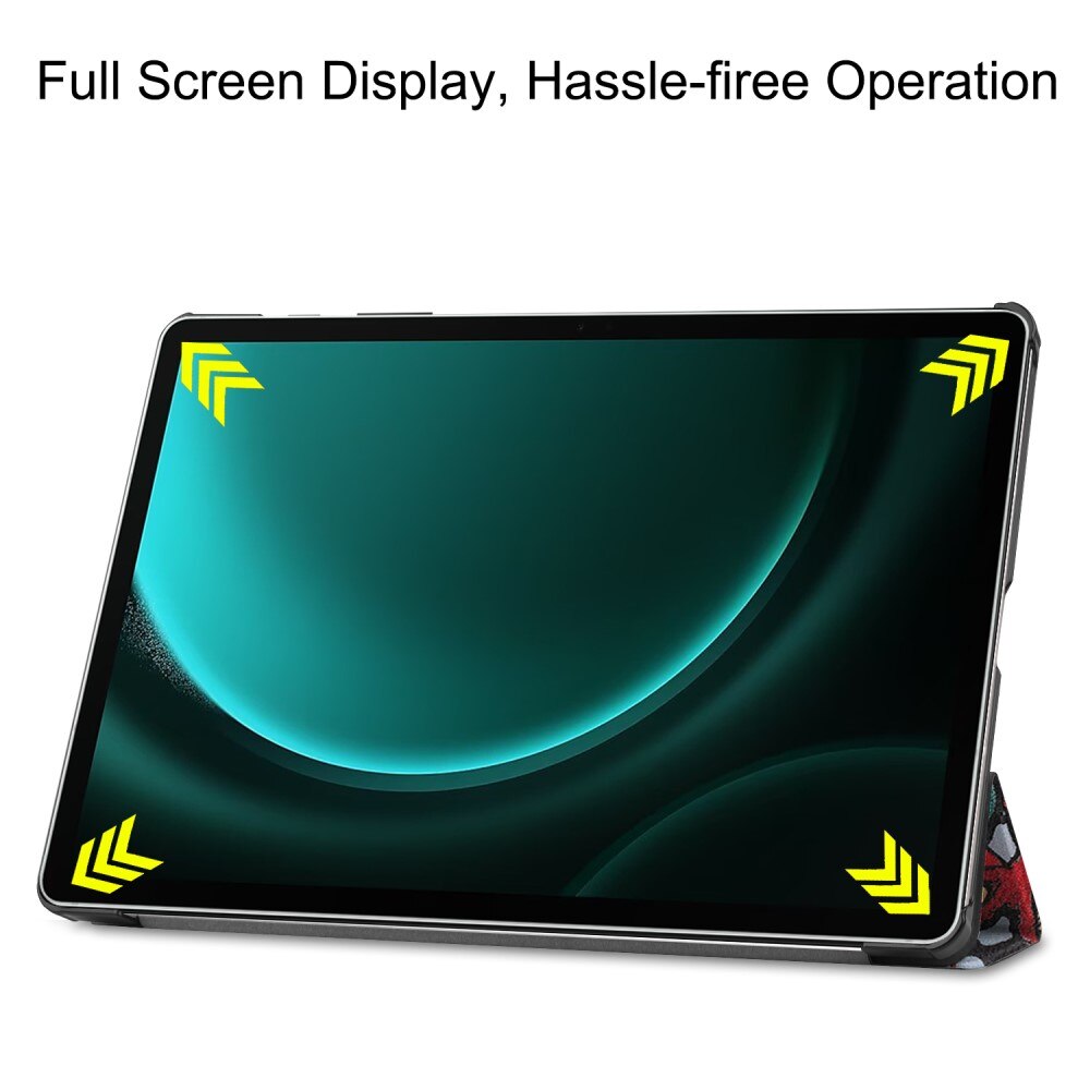 Etui Tri-fold Samsung Galaxy Tab S9 FE Plus Flerfarvet/mønster