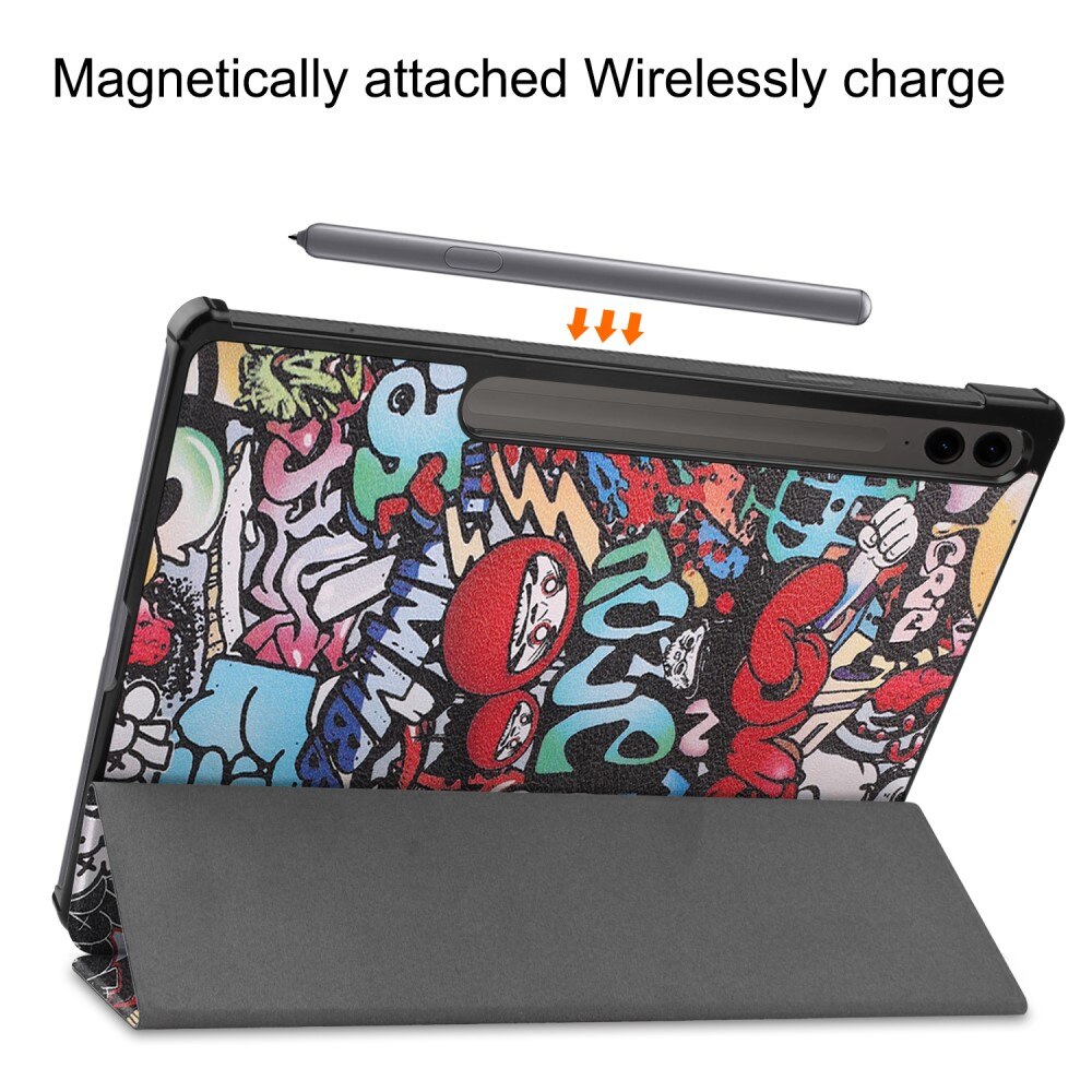 Etui Tri-fold Samsung Galaxy Tab S9 FE Plus Flerfarvet/mønster