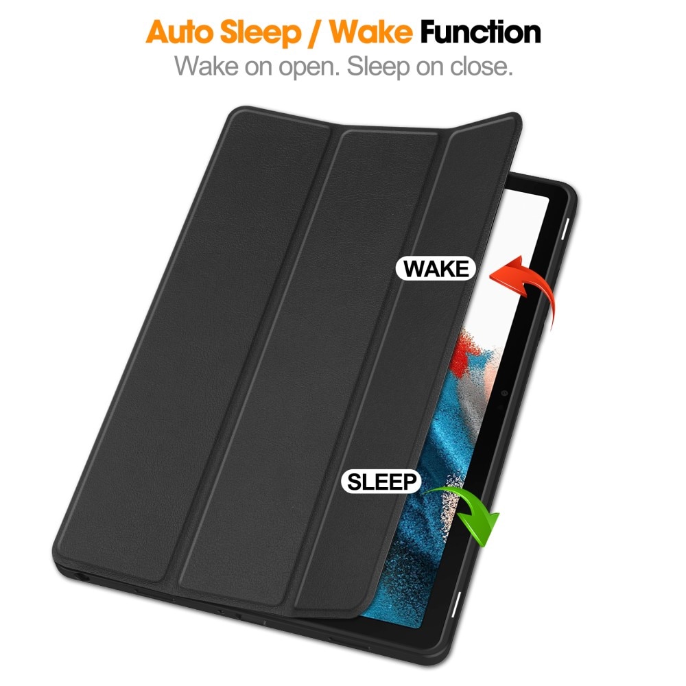 Samsung Galaxy Tab A9 Plus Etui Tri-fold med Pencil-holder Sort