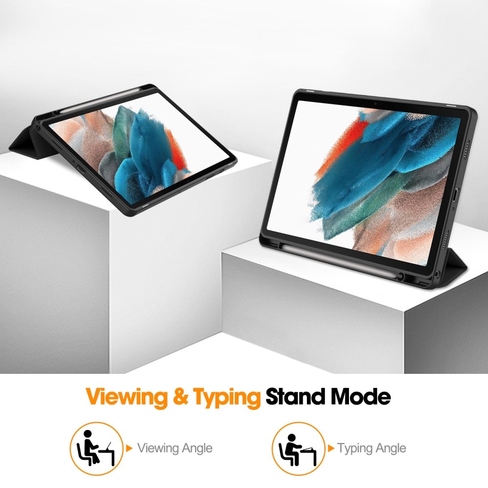 Samsung Galaxy Tab A9 Plus Etui Tri-fold med Pencil-holder Sort