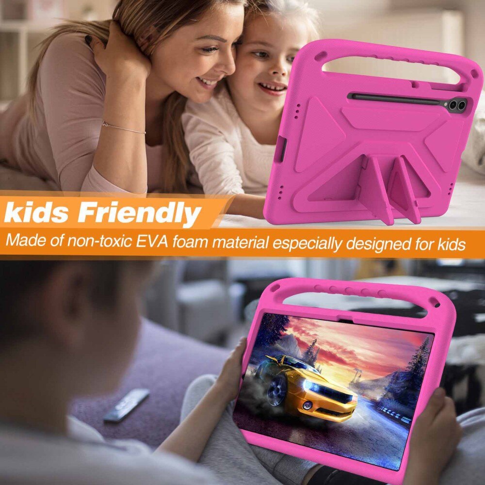 Etui EVA med håndtag til Samsung Galaxy Tab S9 FE Plus Lyserød