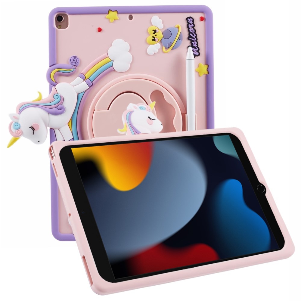 Cover Enhjørning Stand iPad Air 10.5 3rd Gen (2019) lyserød