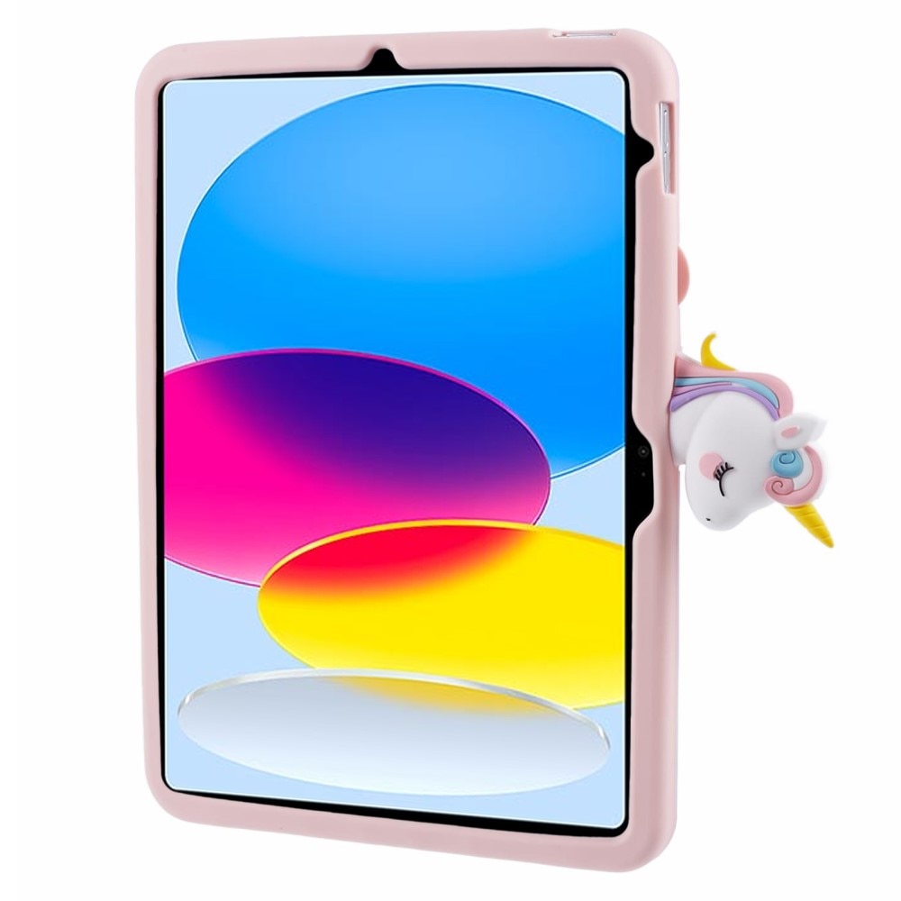 Cover Enhjørning Stand iPad 10.9 10th Gen (2022) lyserød