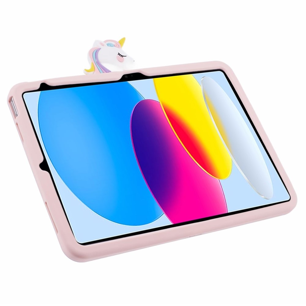 Cover Enhjørning Stand iPad 10.9 10th Gen (2022) lyserød