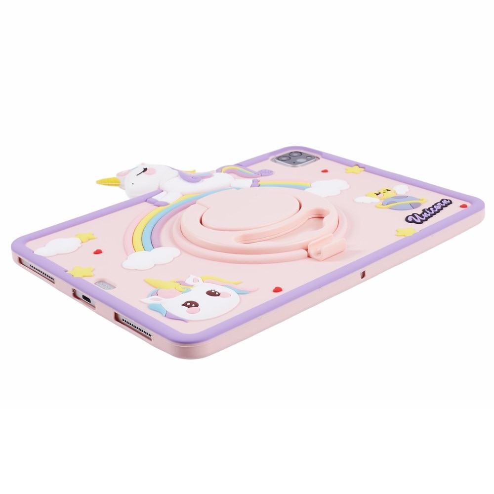 Cover Enhjørning Stand iPad Air 10.9 4th Gen (2020) lyserød