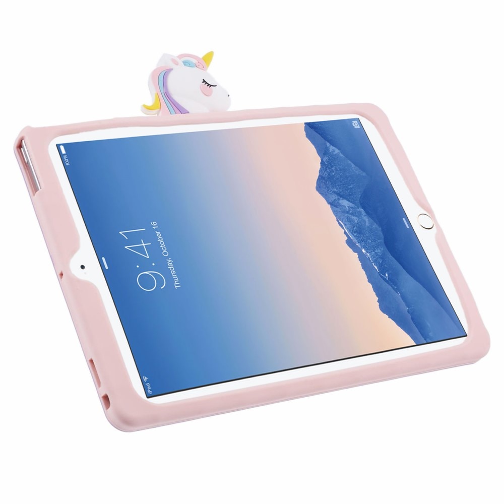 Cover Enhjørning Stand iPad 9.7 6th Gen (2018) lyserød