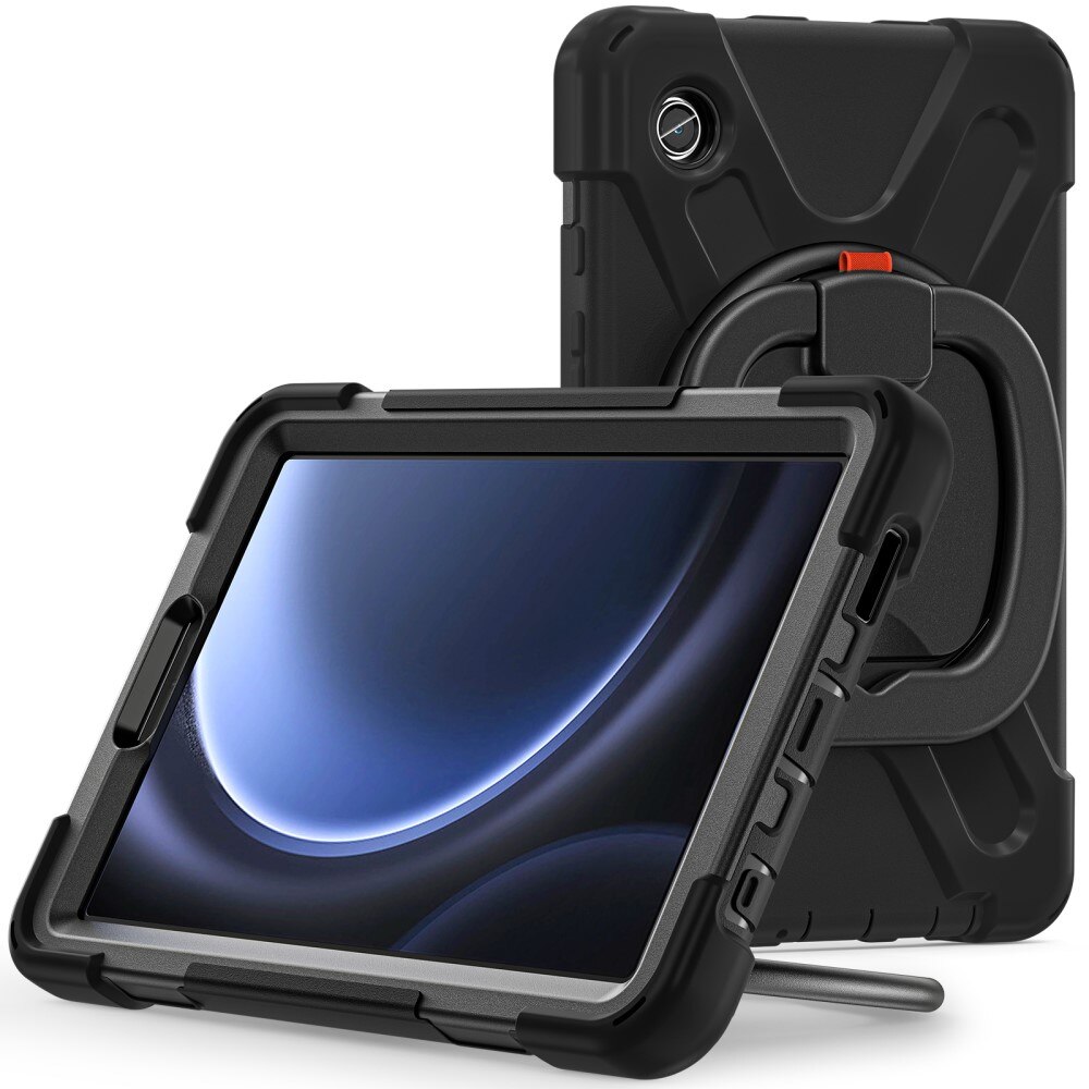 Hybrid-etui med Kickstand og skulderrem Samsung Galaxy Tab A9 sort