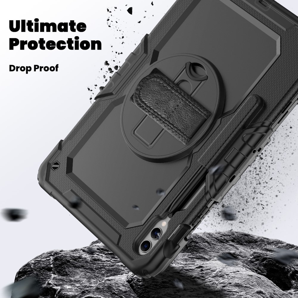 Stødsikker Full Protection Hybridcover Samsung Galaxy Tab S9 FE Plus sort