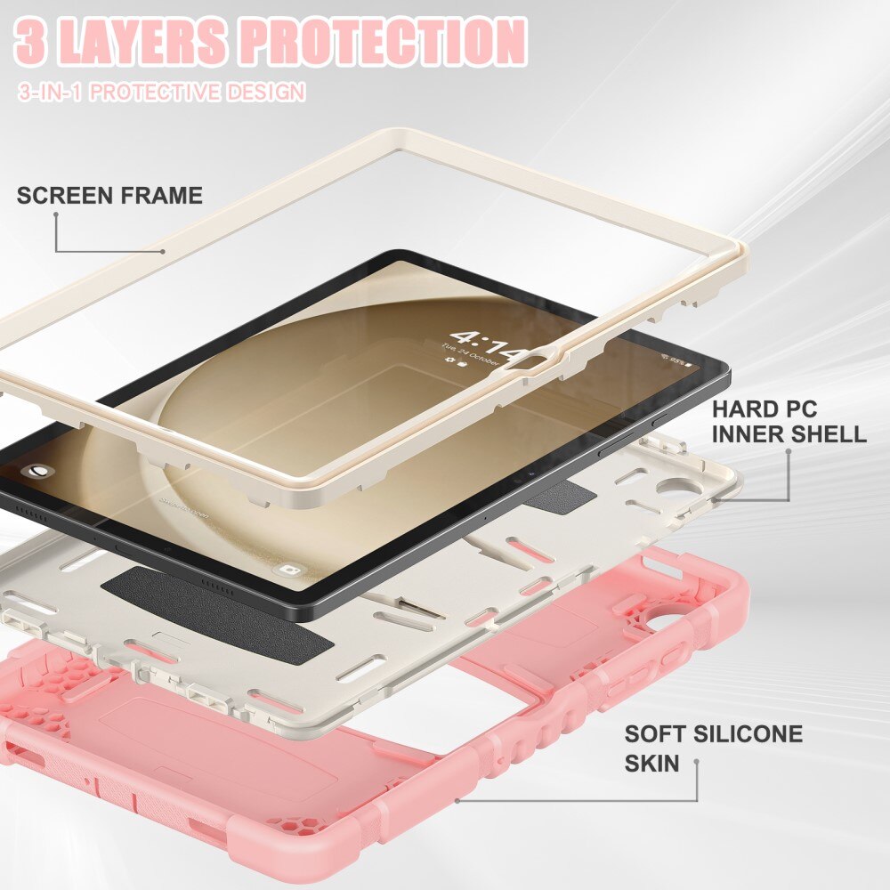 Stødsikker Hybridcover Kickstand Samsung Galaxy Tab A9 Plus lyserød
