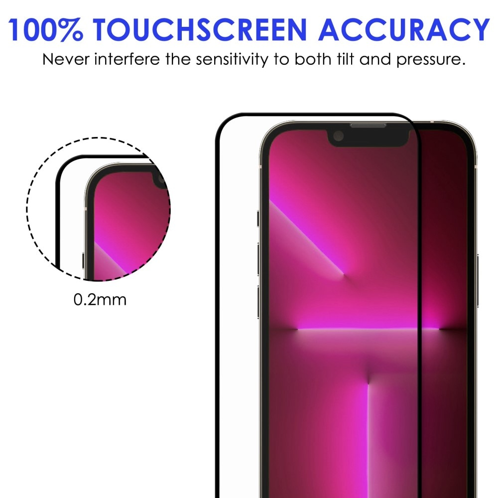Full-fit Hærdet Glas Skærmbeskytter iPhone 14 Pro Max sort