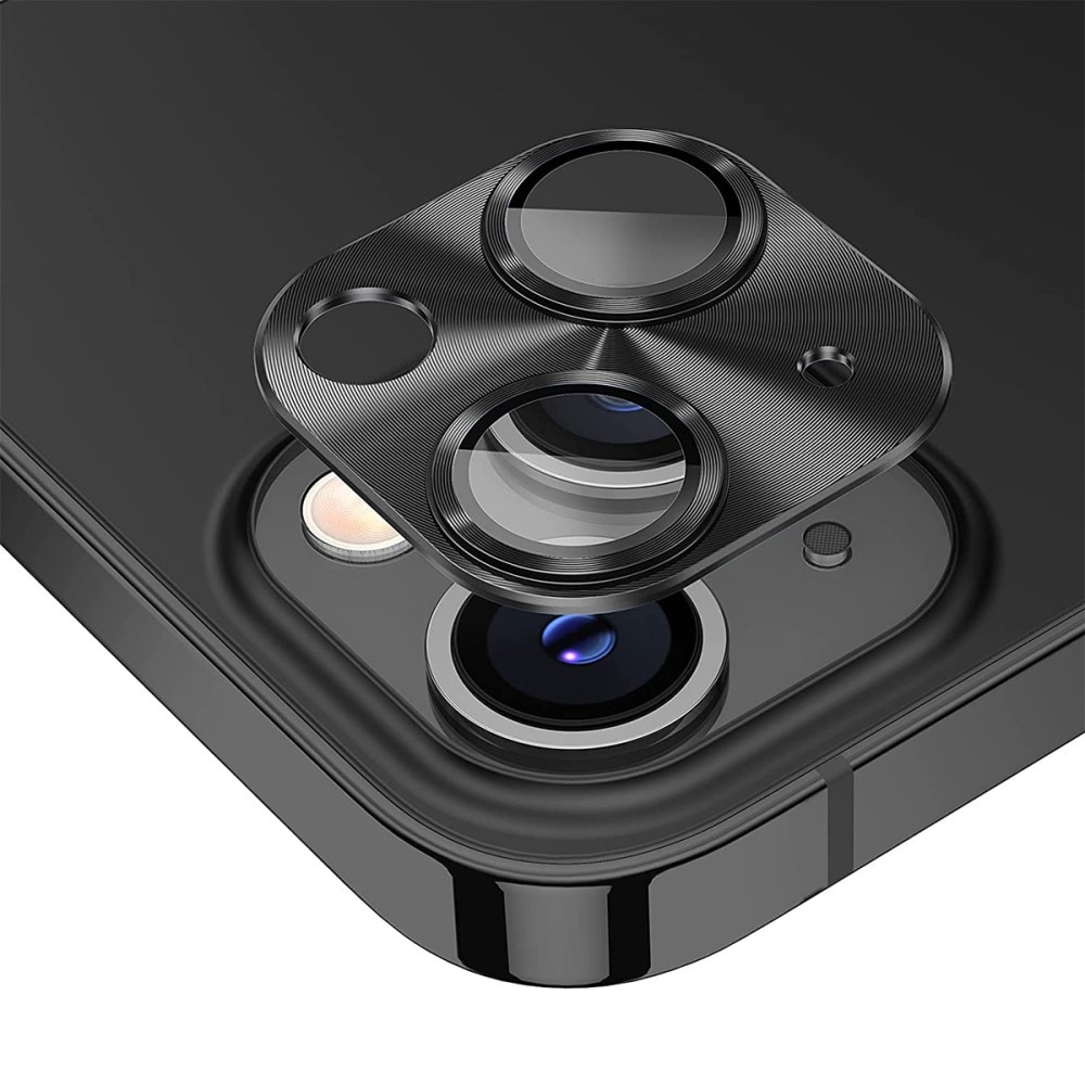 Kamerabeskyttelse Aluminium+Hærdet Glas iPhone 14/14 Plus sort