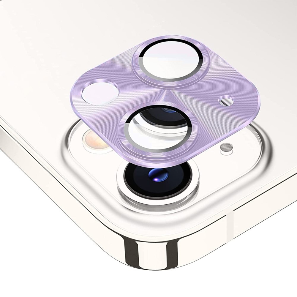 Kamerabeskyttelse Aluminium+Hærdet Glas iPhone 14/14 Plus lila