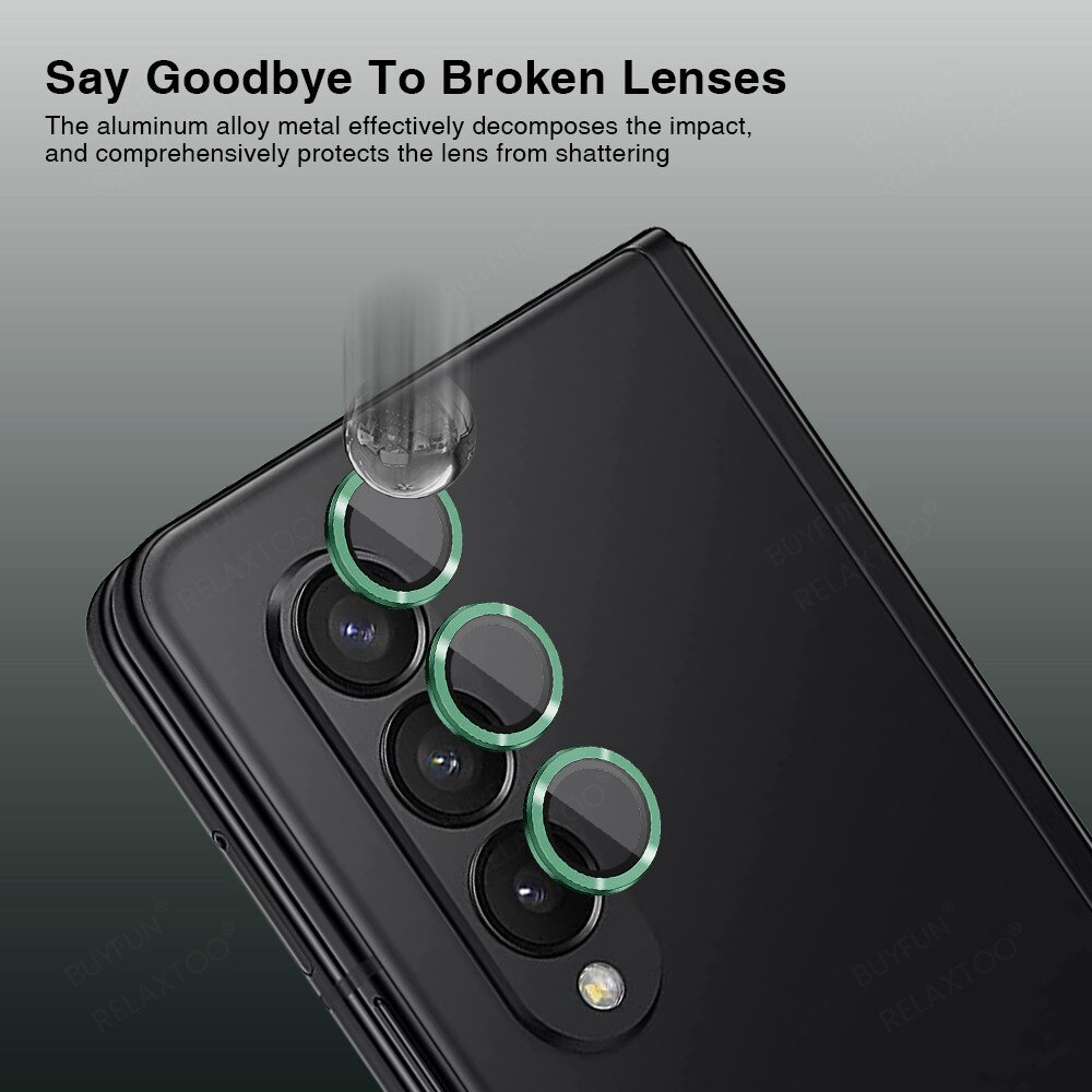 Linsebeskytter Aluminium Samsung Galaxy Z Fold 4 sort