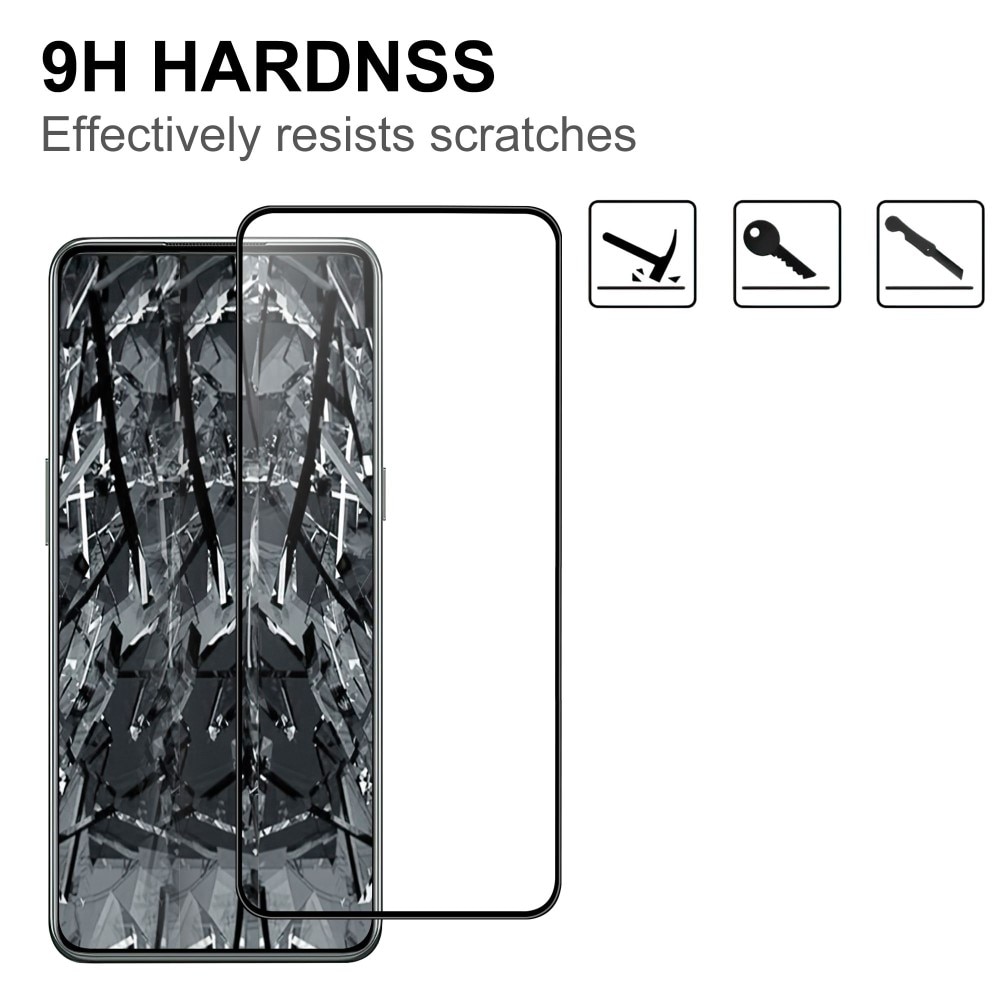 Full-fit Hærdet Glas Skærmbeskytter OnePlus 10T sort