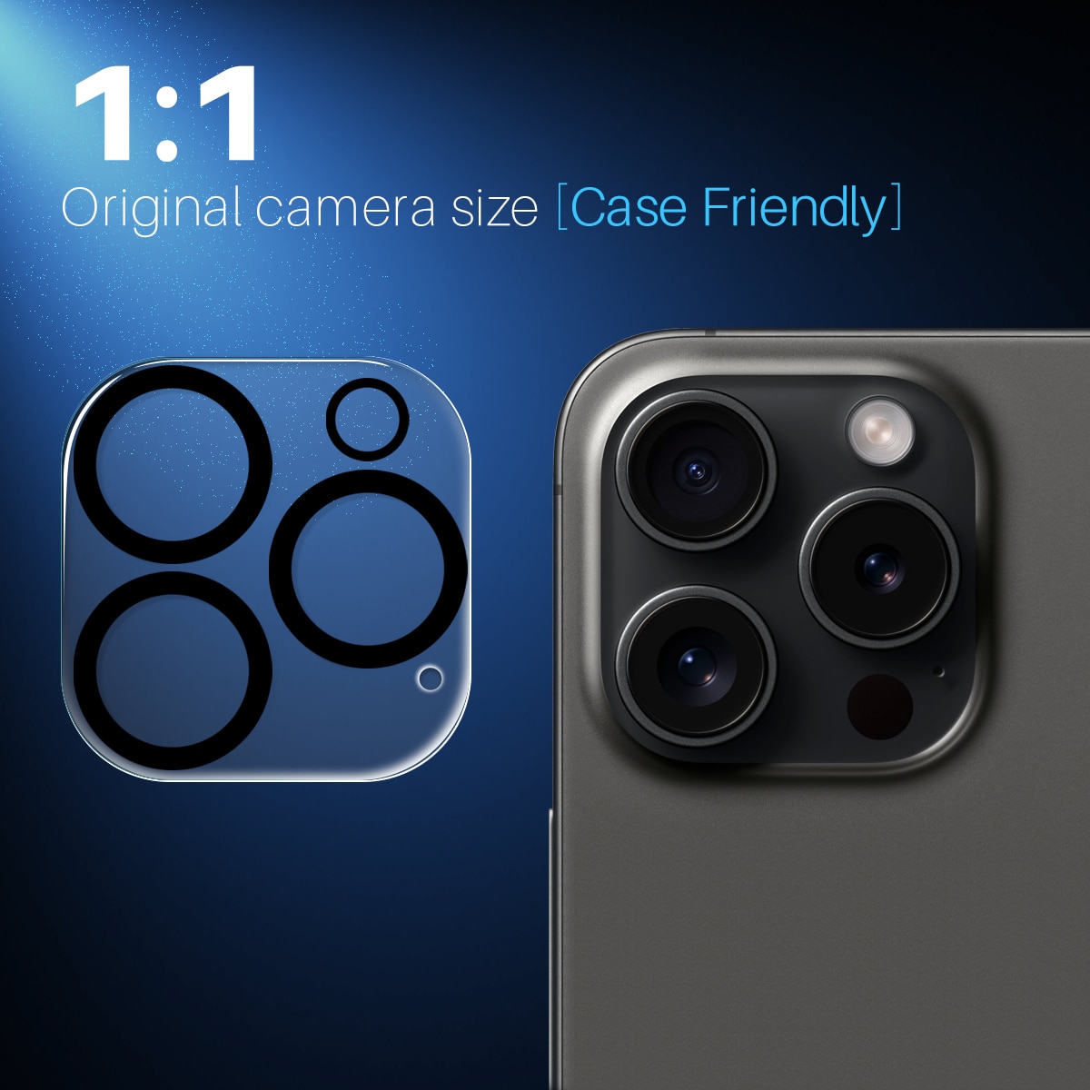 Hærdet Glas Kamerabeskyttelse iPhone 16 Pro Max (2-pack)