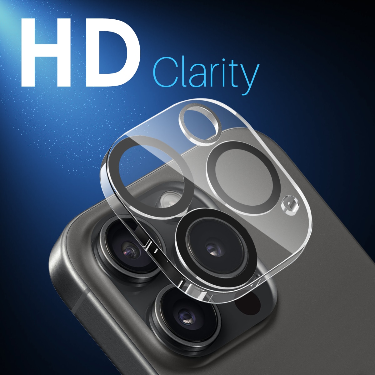 Hærdet Glas Kamerabeskyttelse iPhone 15 Pro (2-pack)