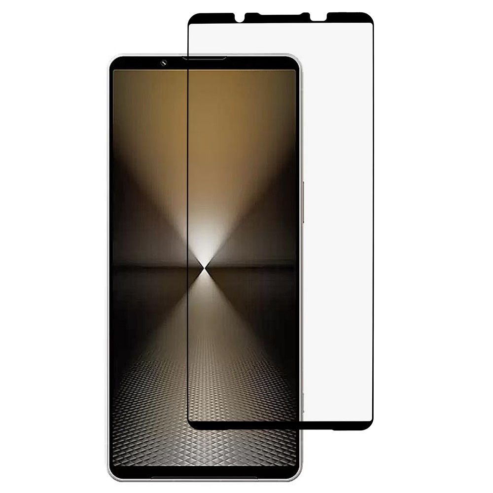 Full-fit Hærdet Glas Skærmbeskytter Sony Xperia 1 VII sort
